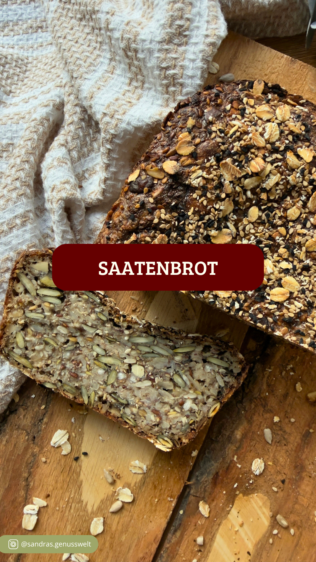 Glutenfreies Saatenbrot ohne Mehl
