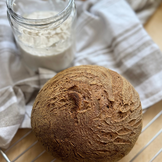 Rezept glutenfreies Sauerteigbrot - knusprig, saftig & 100 % glutenfrei