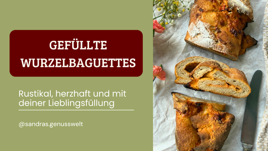 Glutenfreie gefüllte Wurzelbaguettes: Rustikal, herzhaft und mit Füllung nach Wahl