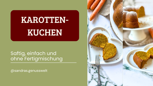 Saftiger, glutenfreier Karottenkuchen ohne Fertigmischung einfach selber backen