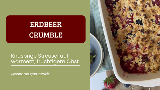 Glutenfreies Erdbeercrumble mit knusprigen Streuseln