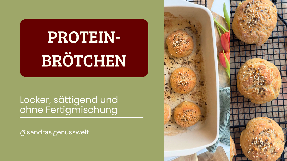 Lockere, glutenfreie Proteinbrötchen ohne Fertigmischung einfach selber backen