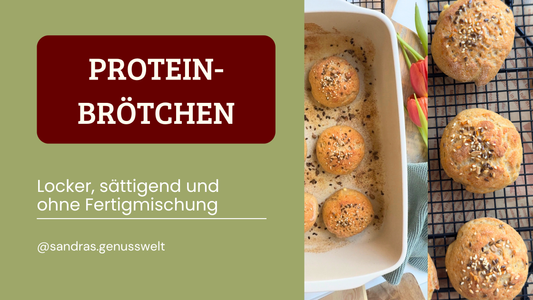 Lockere, glutenfreie Proteinbrötchen ohne Fertigmischung einfach selber backen
