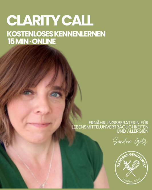 Kostenloser Clarity Call bei Zöliakie und Unverträglichkeiten
