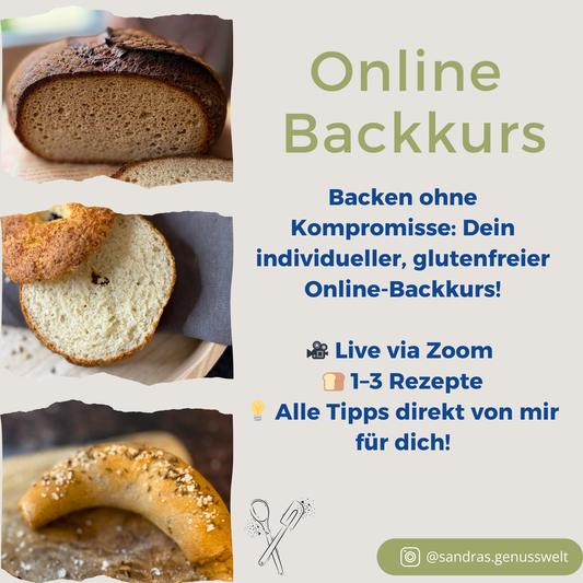 Glutenfreier Online-Backkurs – Backe live mit mir!
