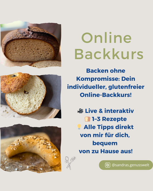 Online-Backkurs: glutenfrei, individuell & live